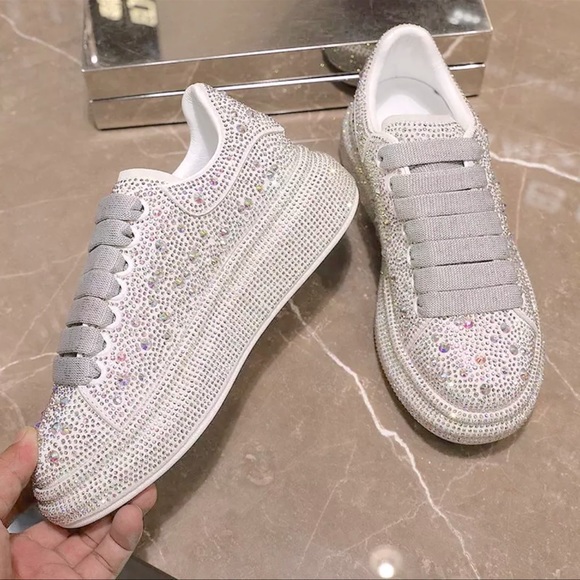 Shoes - Silver bling sneakers size 7and half. Says 40 buts fits 7 1/2